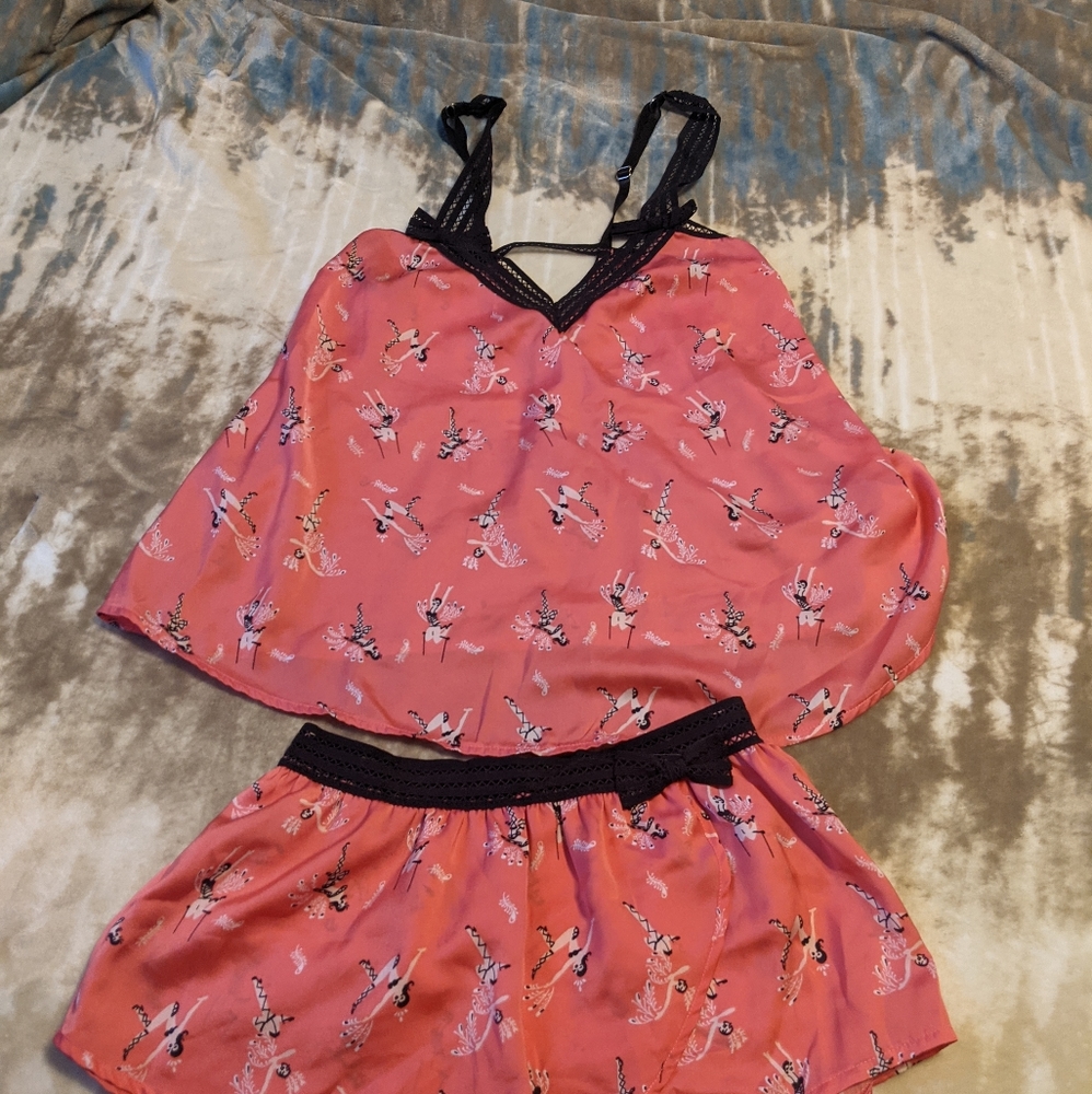 Betsey Johnson burlesque dancer pajama set